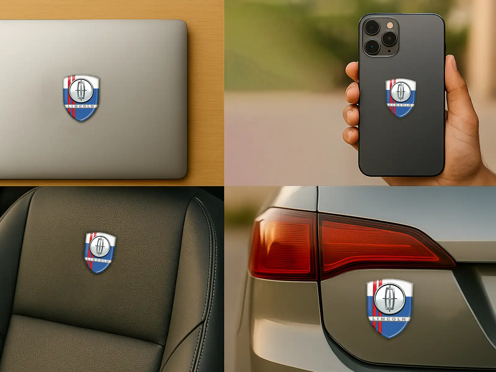 Lincoln Car Silicone Logo Universal High Quality Professional